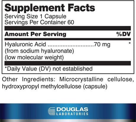 Hyaluronic Acid 60 Veggie Caps