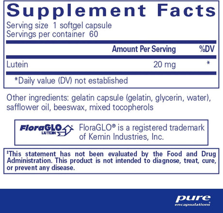 Lutein 20 MG 60 Capsules