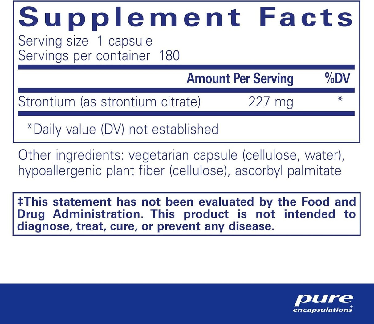 Strontium (Citrate) 180 Capsules