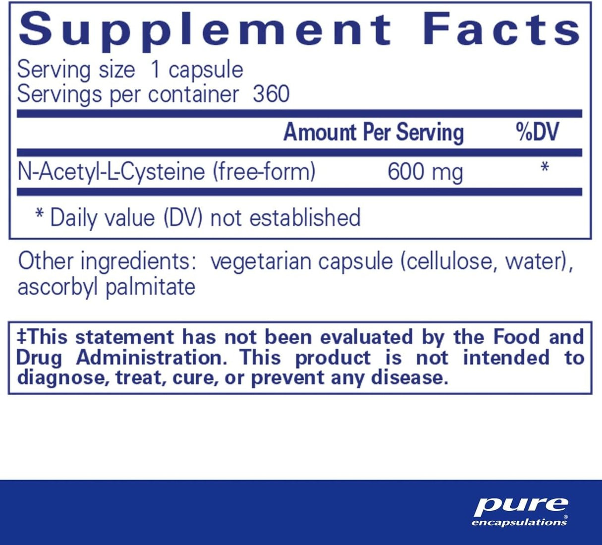 NAC 600 MG 360 Veggie Caps