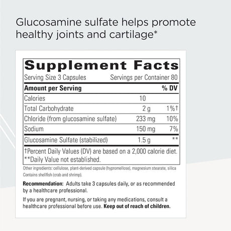 Glucosamine Sulfate 240 Veggie Caps