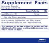 Acetyl-L-Carnitine 250 Mg 60 Veggie Caps