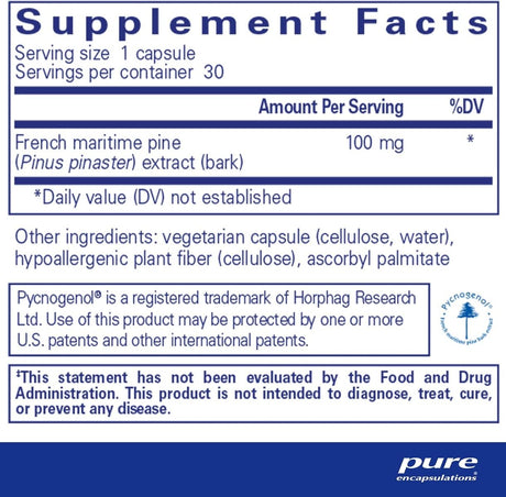 Pycnogenol 100 Mg 30 Veggie Caps