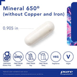 Mineral 650 without Copper and Iron 180 Capsules