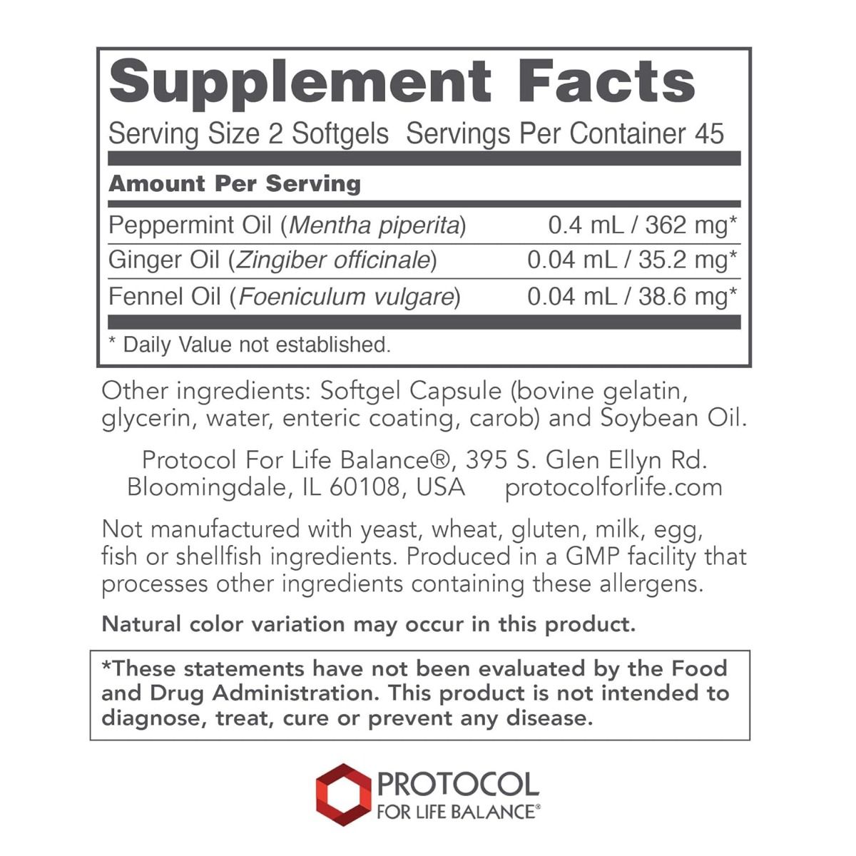 Peppermint Oil G.I. 90 Softgels