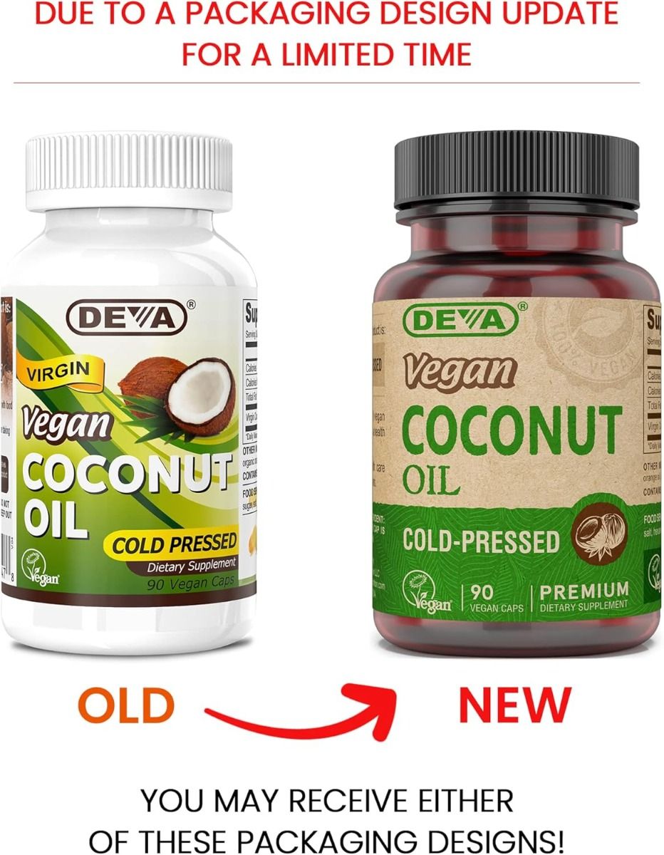 Devan Vegan Vitamins Coconut Oil 90Vegan Capsules