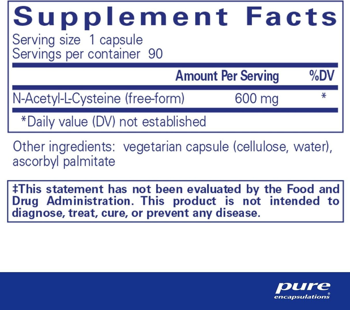 NAC 600 MG 90 Veggie Caps