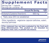 NAC 600 MG 90 Veggie Caps