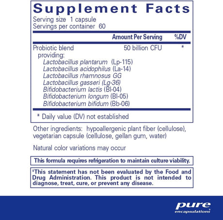 Probiotic 50 B (Soy and Dairy Free) 60 Veggie Caps