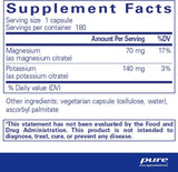 Potassium Magnesium Citrate 180 Veggie Caps