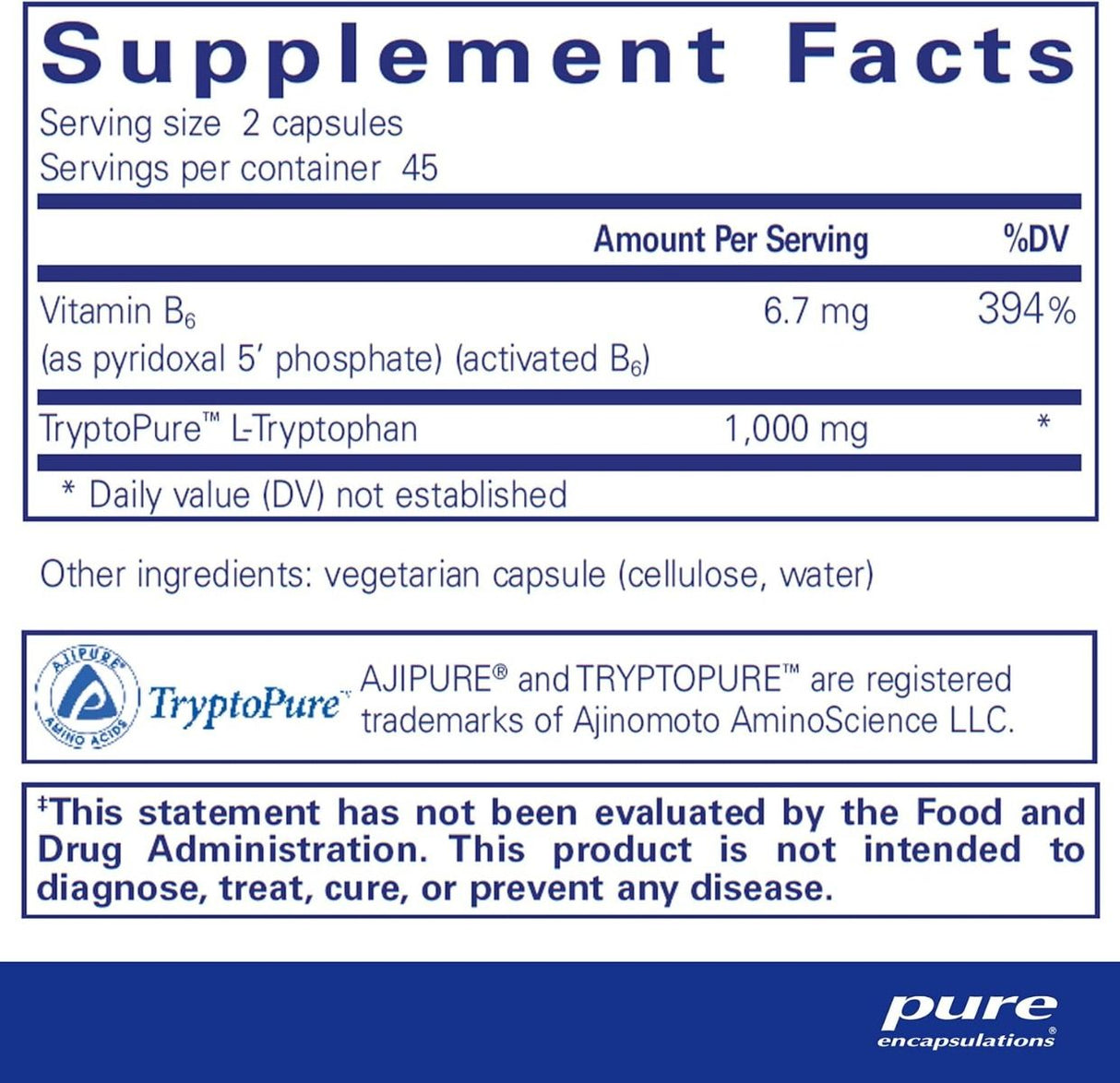 L-Tryptophan 90 Veggie Caps