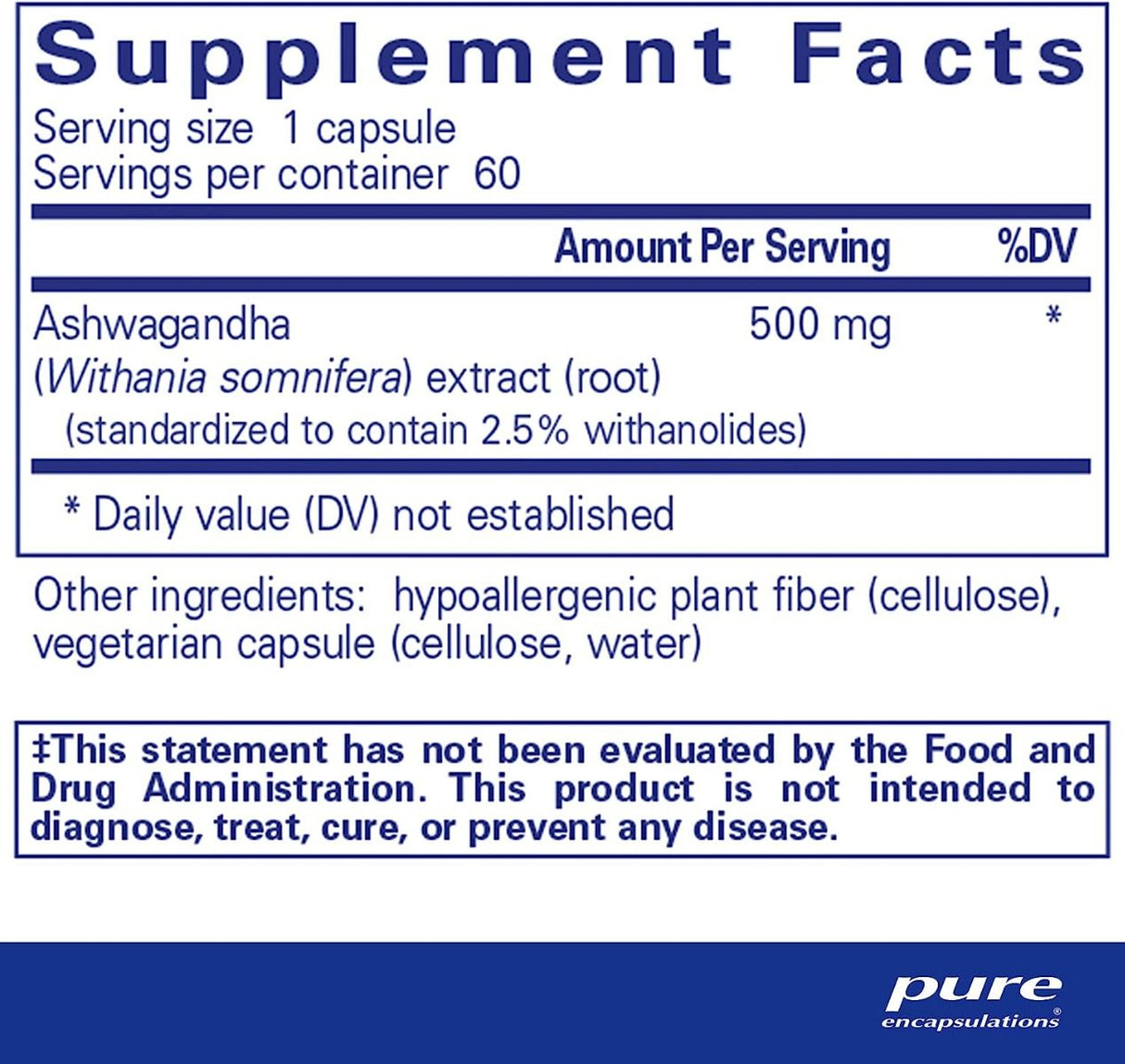 Ashwagandha 60 Veggie Caps