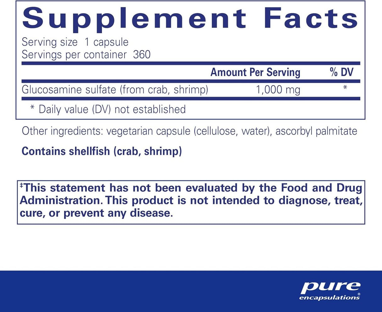 Glucosamine Sulfate 1000 MG 360 Veggie Caps