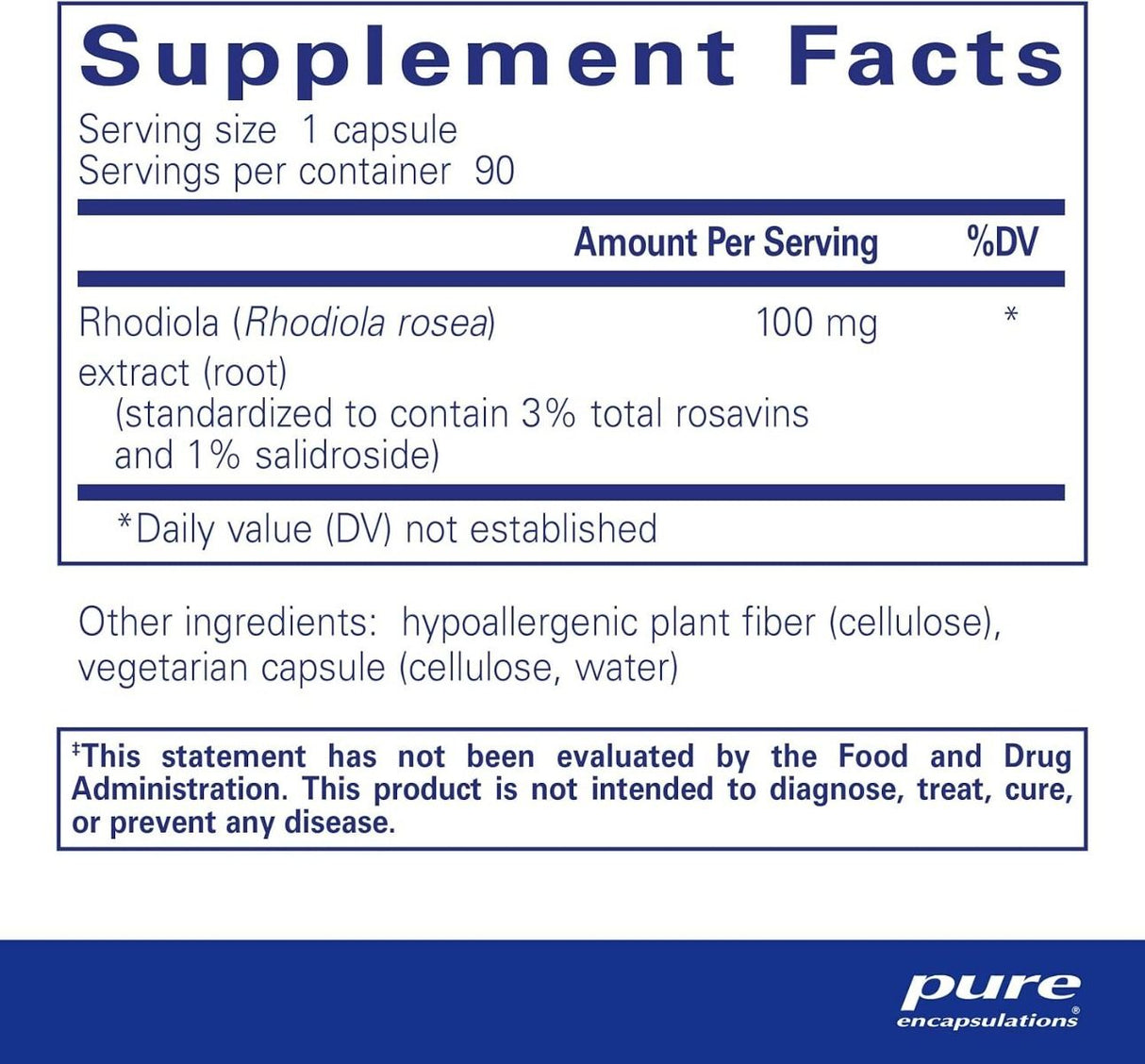 Rhodiola Rosea 90 Capsules