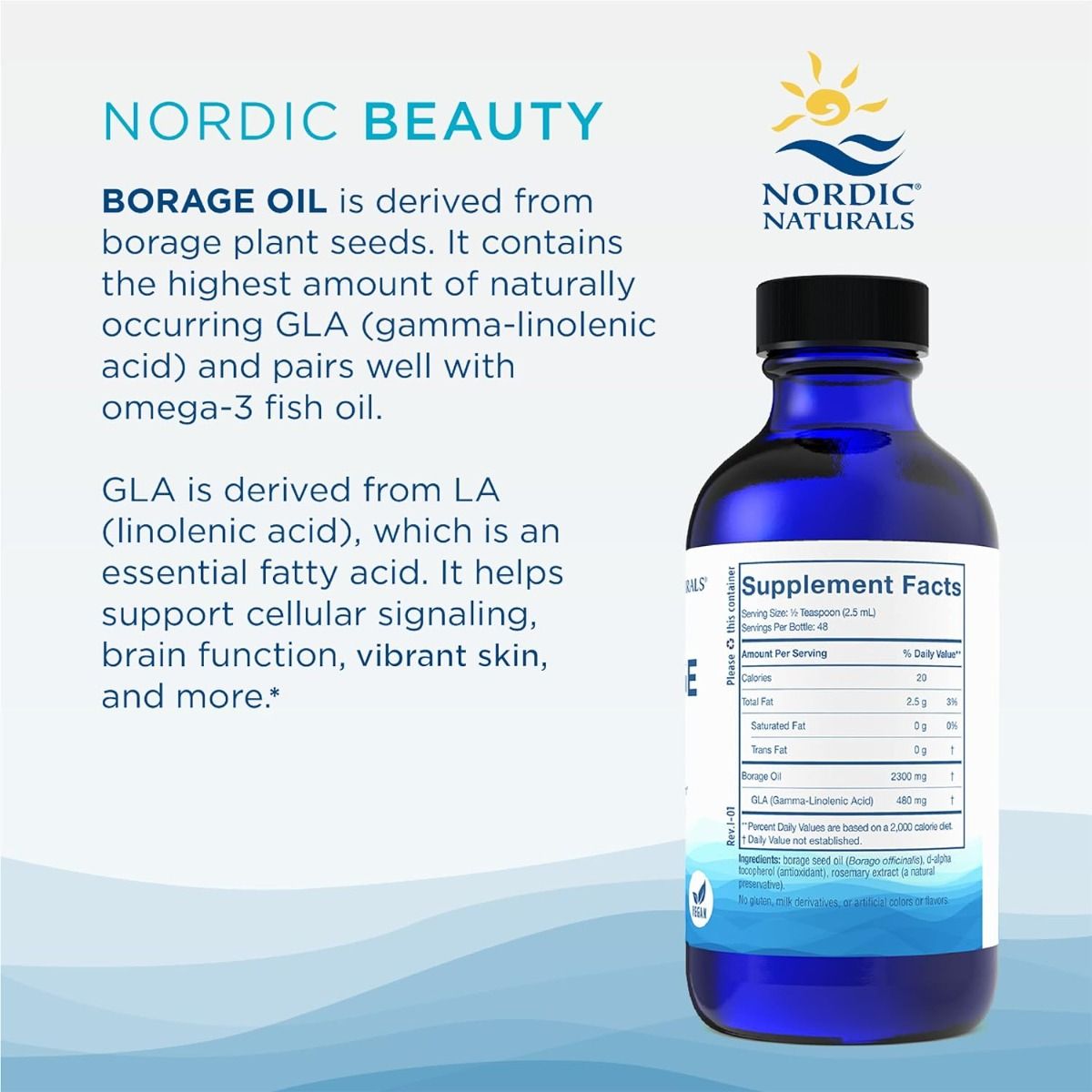 Nordic Beauty Borage Oil (formerly Nordic Gla) 4 Oz Oil Unflavored