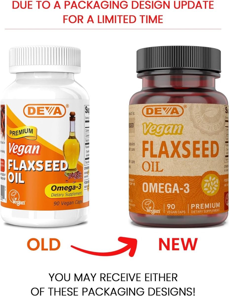 Deva Vegan Flaxseed Oil 90Vegan Capsules