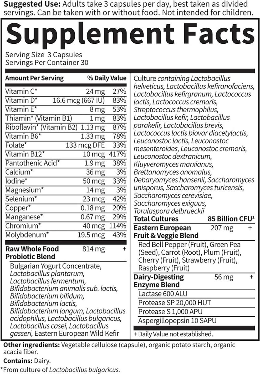 RAW Probiotics Men 50 & Wiser 90 Veggie Caps