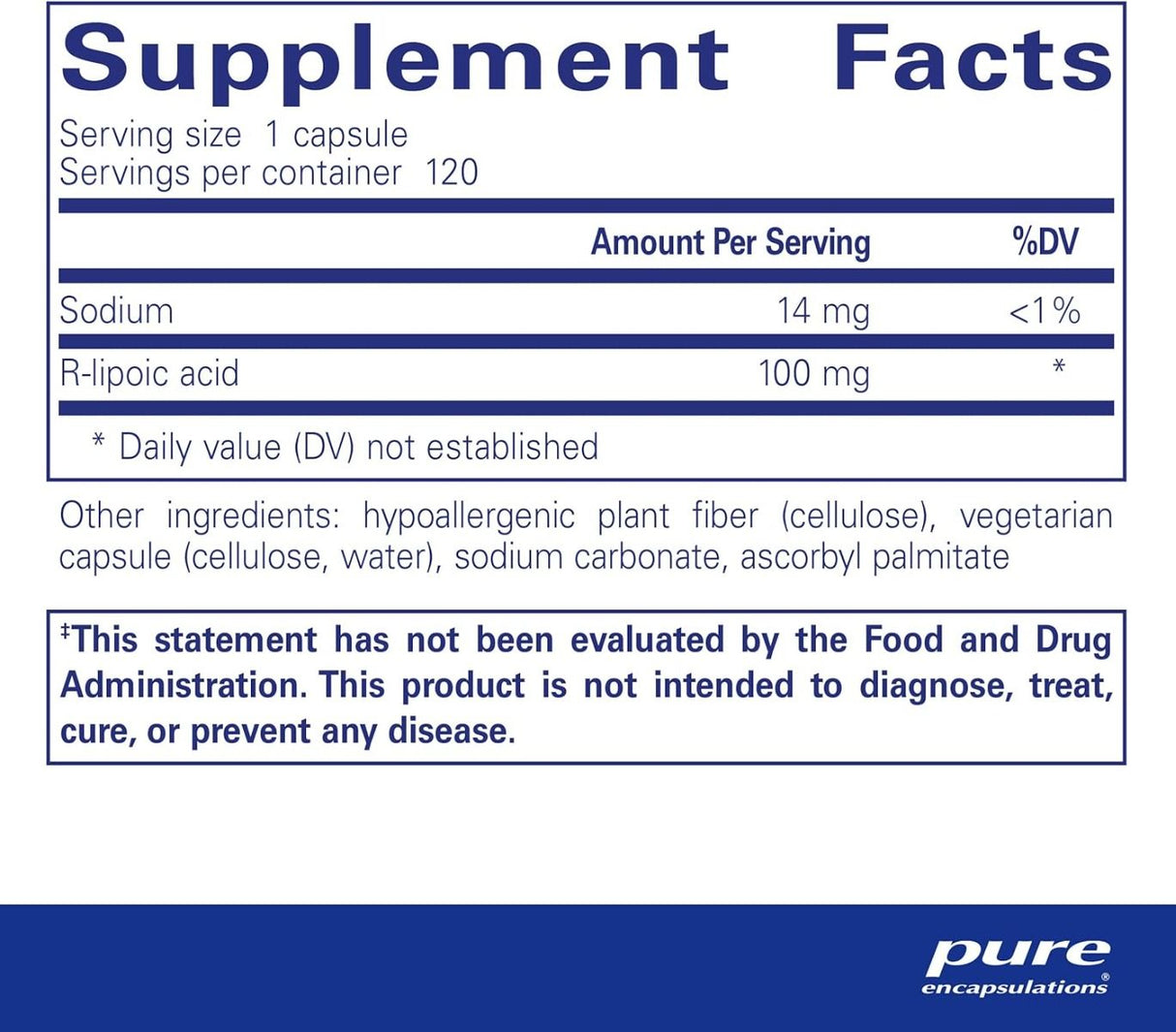 R-Lipoic Acid 120 Veggie Caps