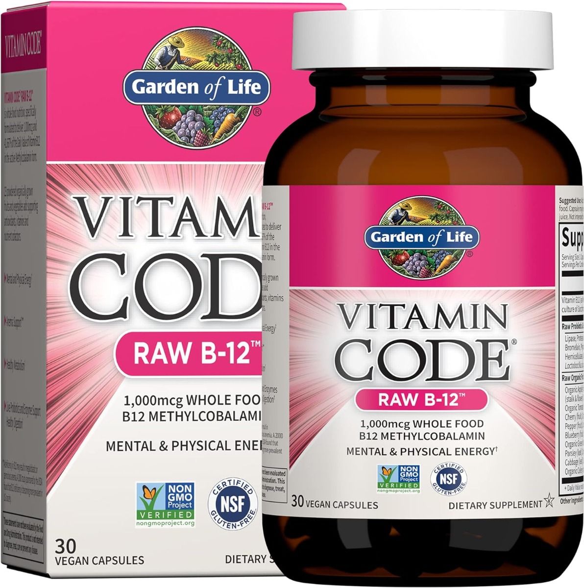 Vitamin Code RAW B-12 30 Vegan Capsules