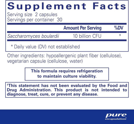 Saccharomyces Boulardii 60 Veggie Caps