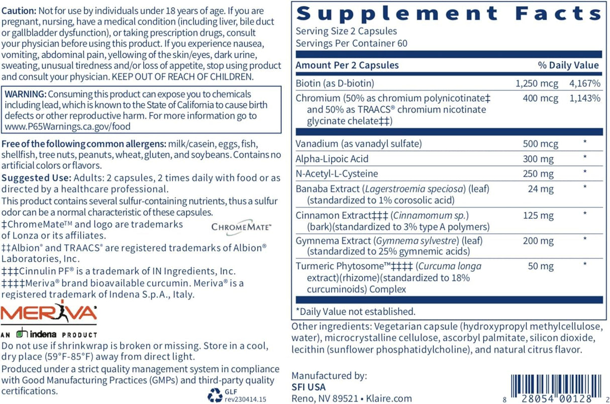 GlucoThera Forte 120 Veggie Caps