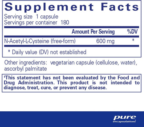 NAC 600 MG 180 Veggie Caps