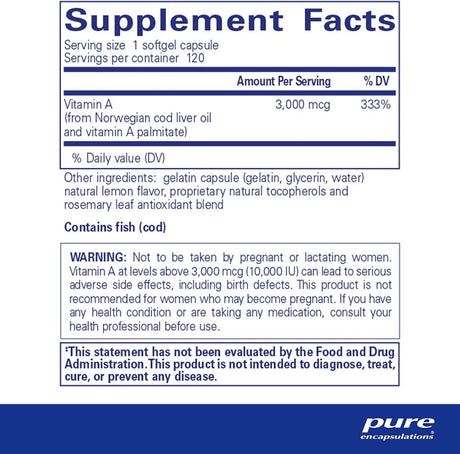 Vitamin A 10,000 IU 120 Softgels