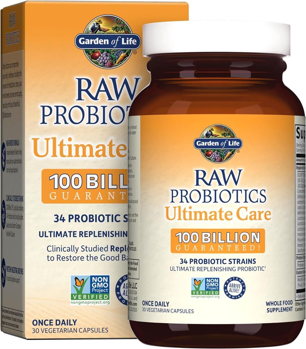 RAW Probiotics Ultimate Care 100 Billion 30 Veggie Caps