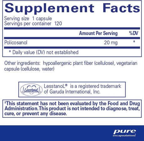 Policosanol 20 Mg 120 Capsules