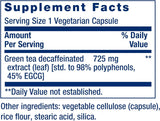 Decaffeinated Mega Green Tea Extract 100 Veggie Caps