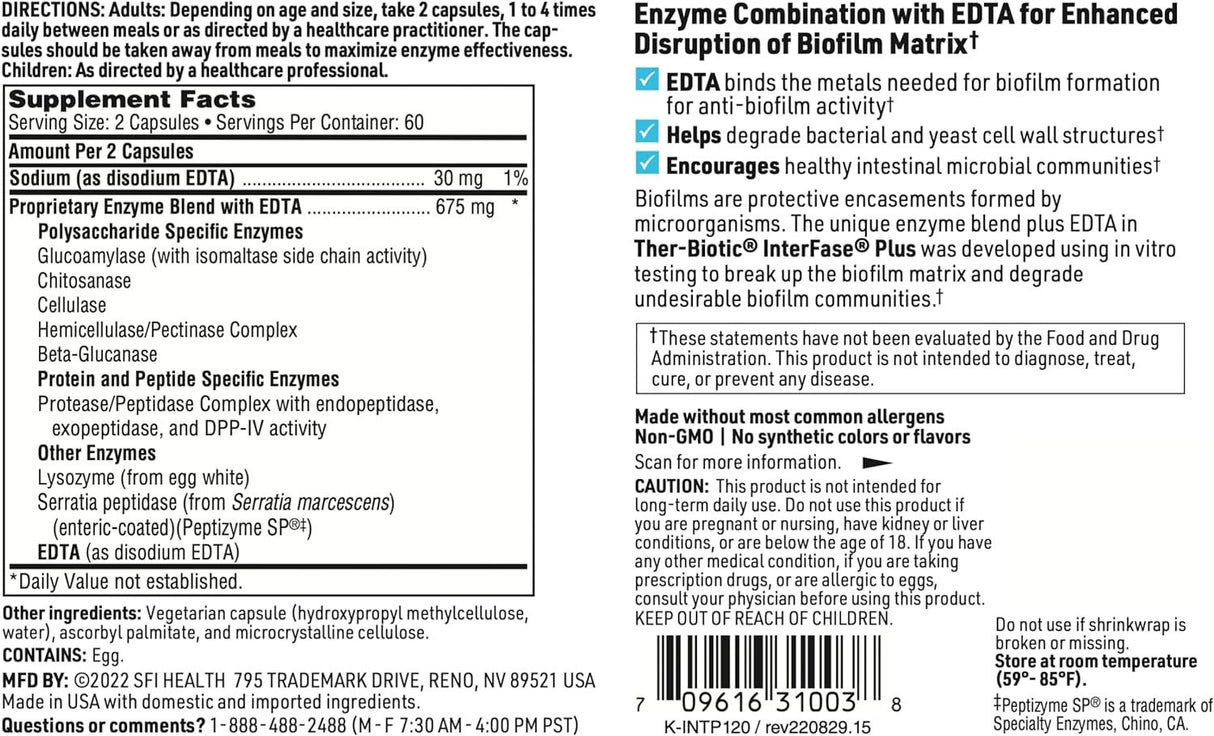 Ther-Biotic InterFase Plus Veggie Caps