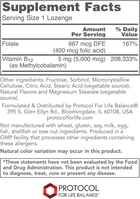 Methyl B-12 5000 MCG 60 Lozenges