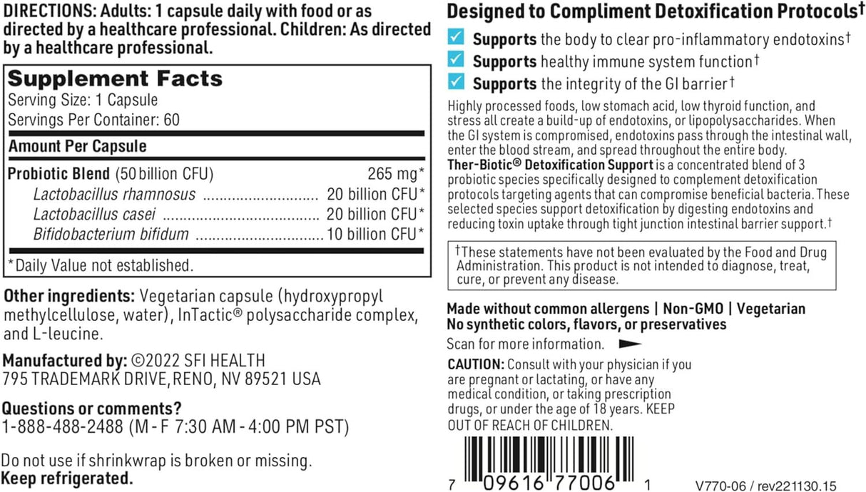 Ther-Biotic Detoxification Support 60Veggie Caps