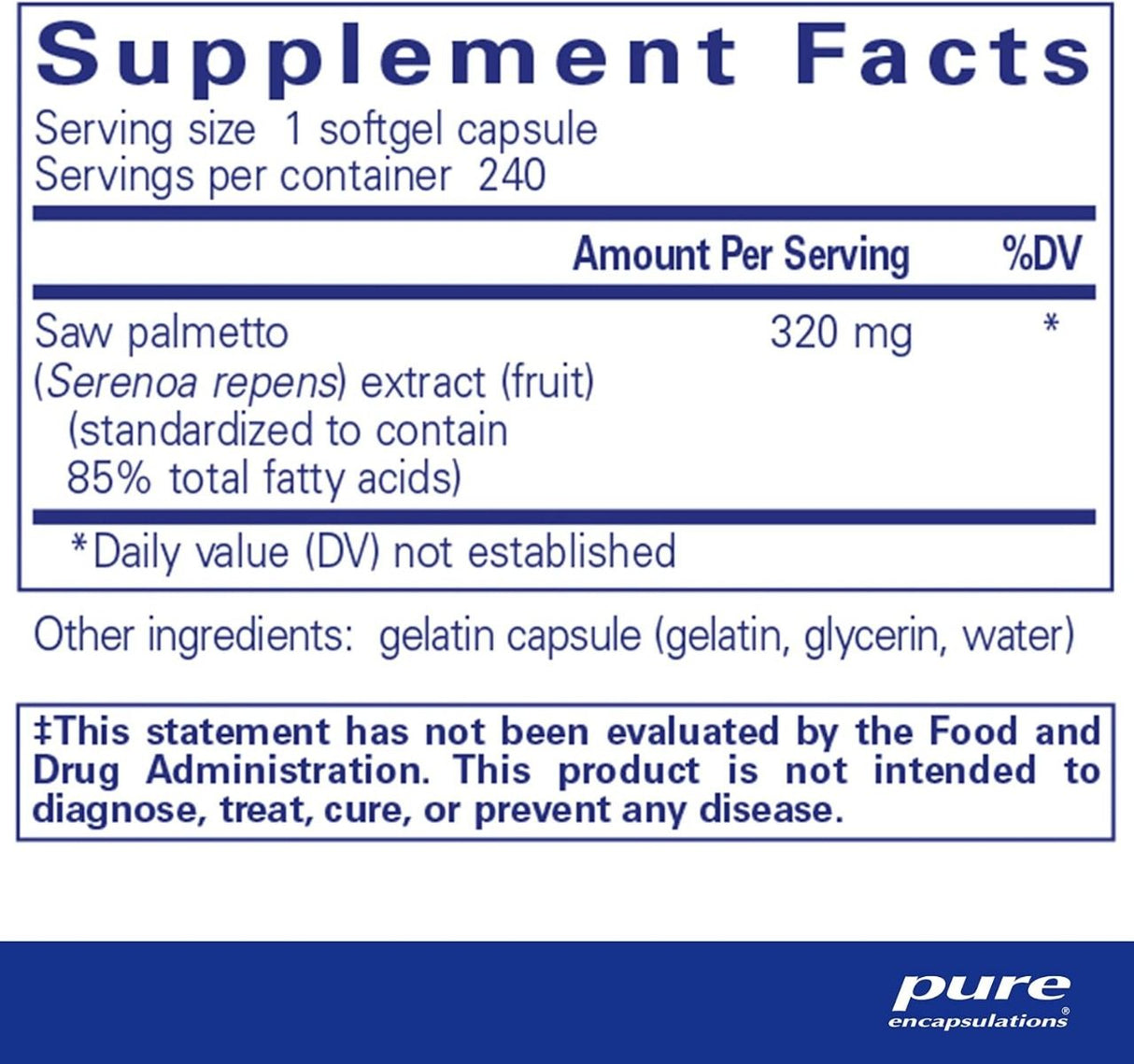 Saw Palmetto 320 240 Softgels