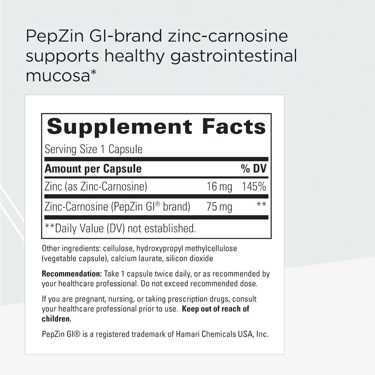 Zinc-Carnosine 60 Veggie Caps