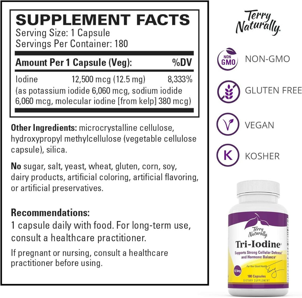 Tri-Iodine 12.5 MG 180 Capsules