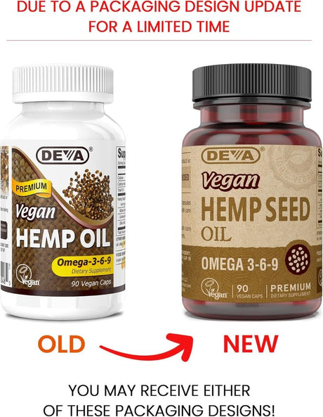 Devan Vegan Hemp Seed Oil - Omega 3 6 9 90Vegan Capsules