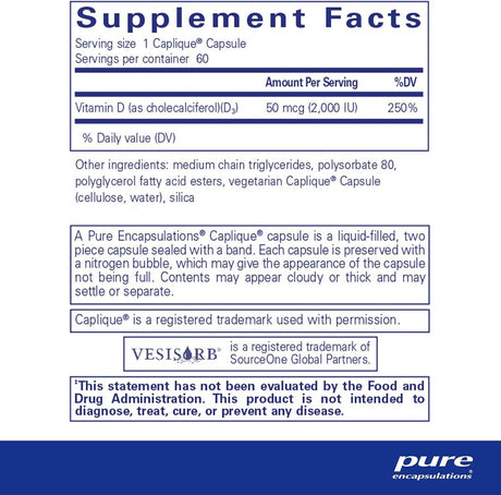 Vitamin D3 VESIsorb 60 Capsules