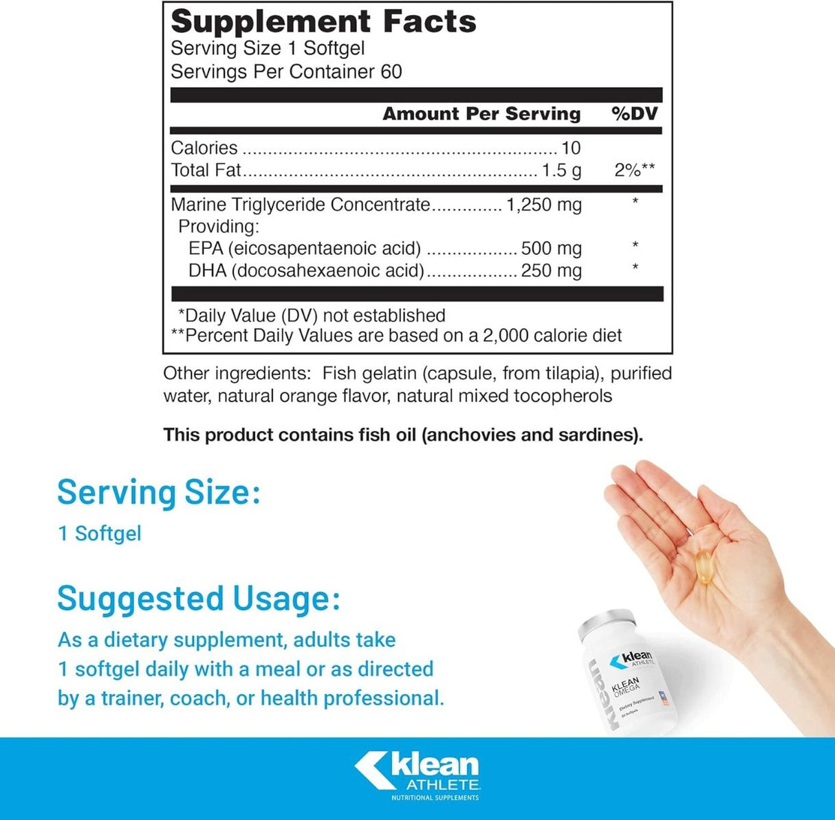 Klean Omega 60 Softgels