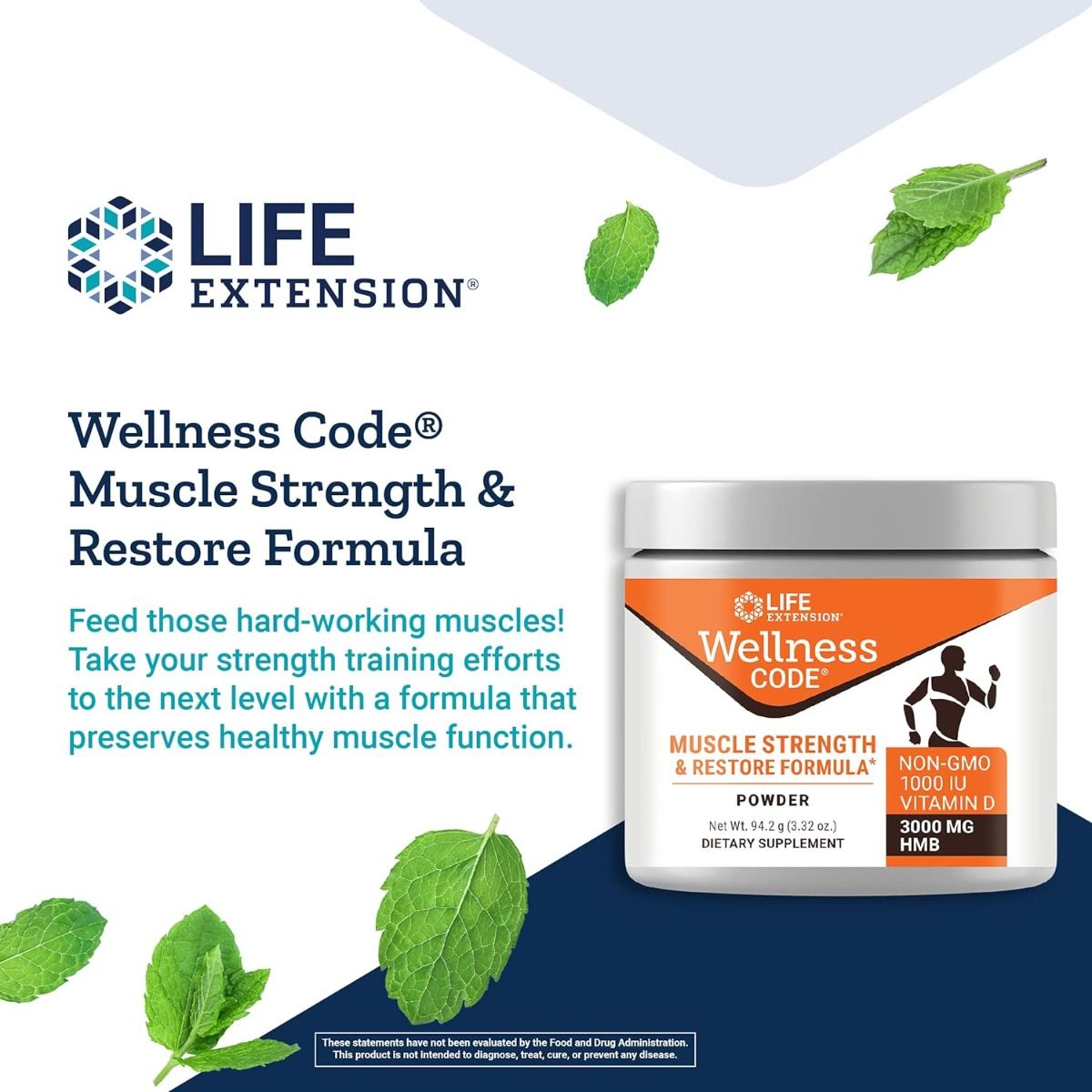 Wellness Code Muscle Strength and Restore Formula 3.32 Oz (94.2 G) Powder