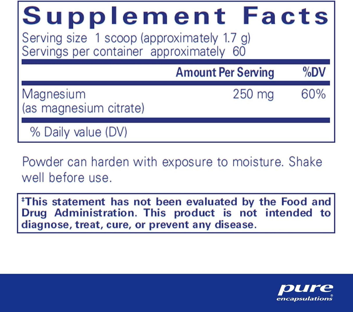 Magnesium 250 MG 108 G Powder