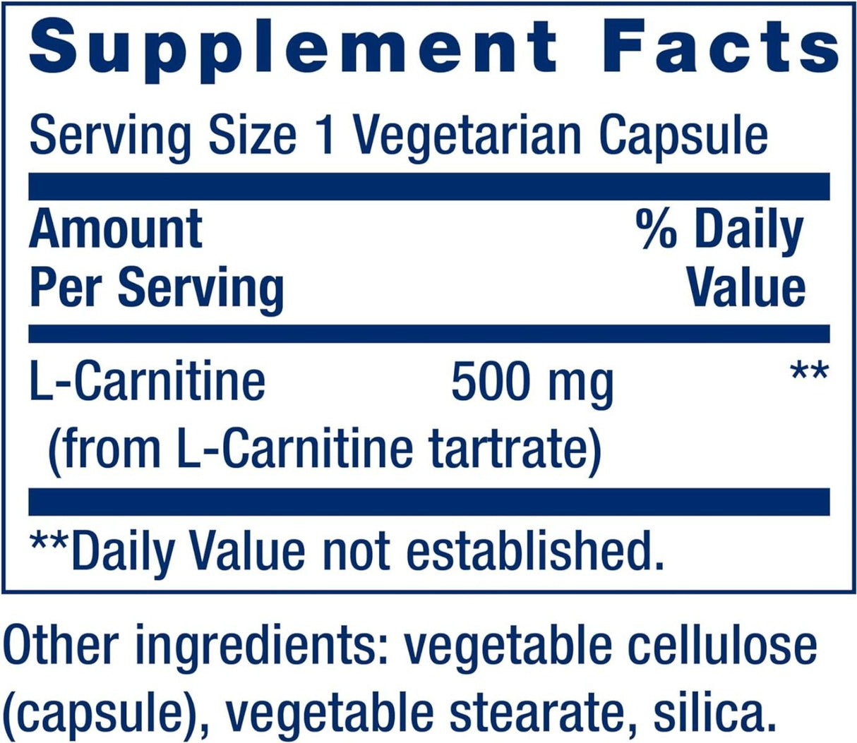 L-Carnitine 500 MG 30 Veggie Caps