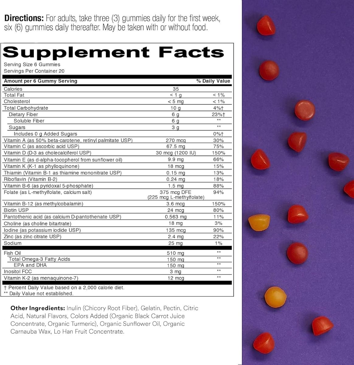 Adult Formula and Fiber 180Gummies