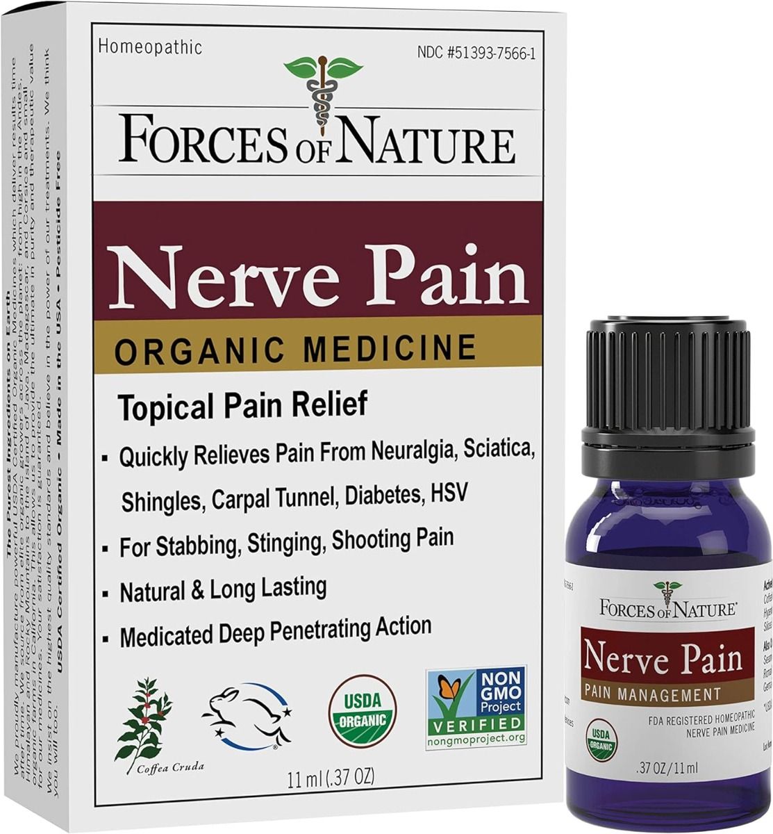 Organic Nerve Pain Management - 11 ml