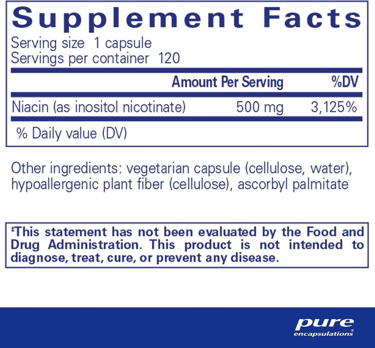 Niacitol 500 Mg 120 Capsules