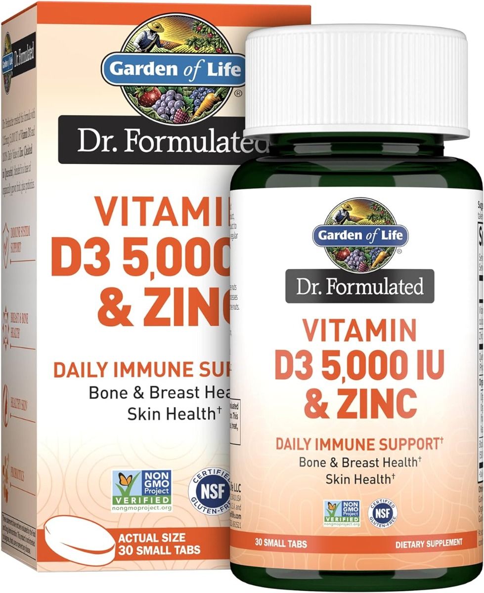 Dr. Formulated Vitamin D3 5,000 IU + Zinc 30 Tablets