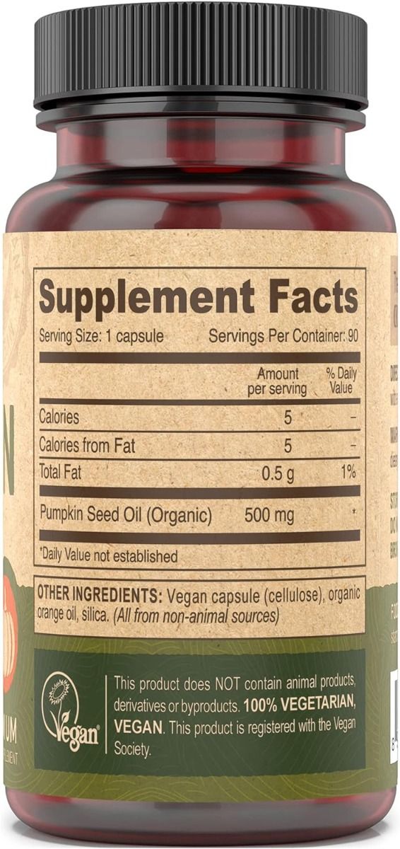 Devan Vegan Vitamins Pumpkin Seed Oil 90Vegan Capsules