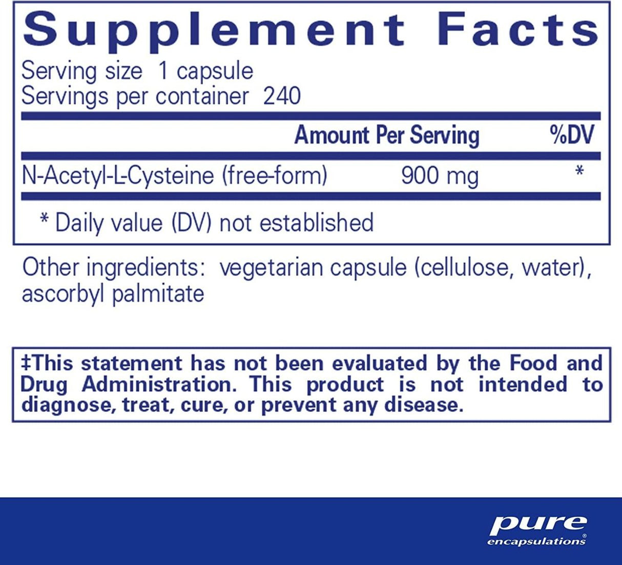 NAC 900 MG 240 Veggie Caps