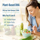 Algae Dha 500 MG 60 Veggie Softgels Unflavored