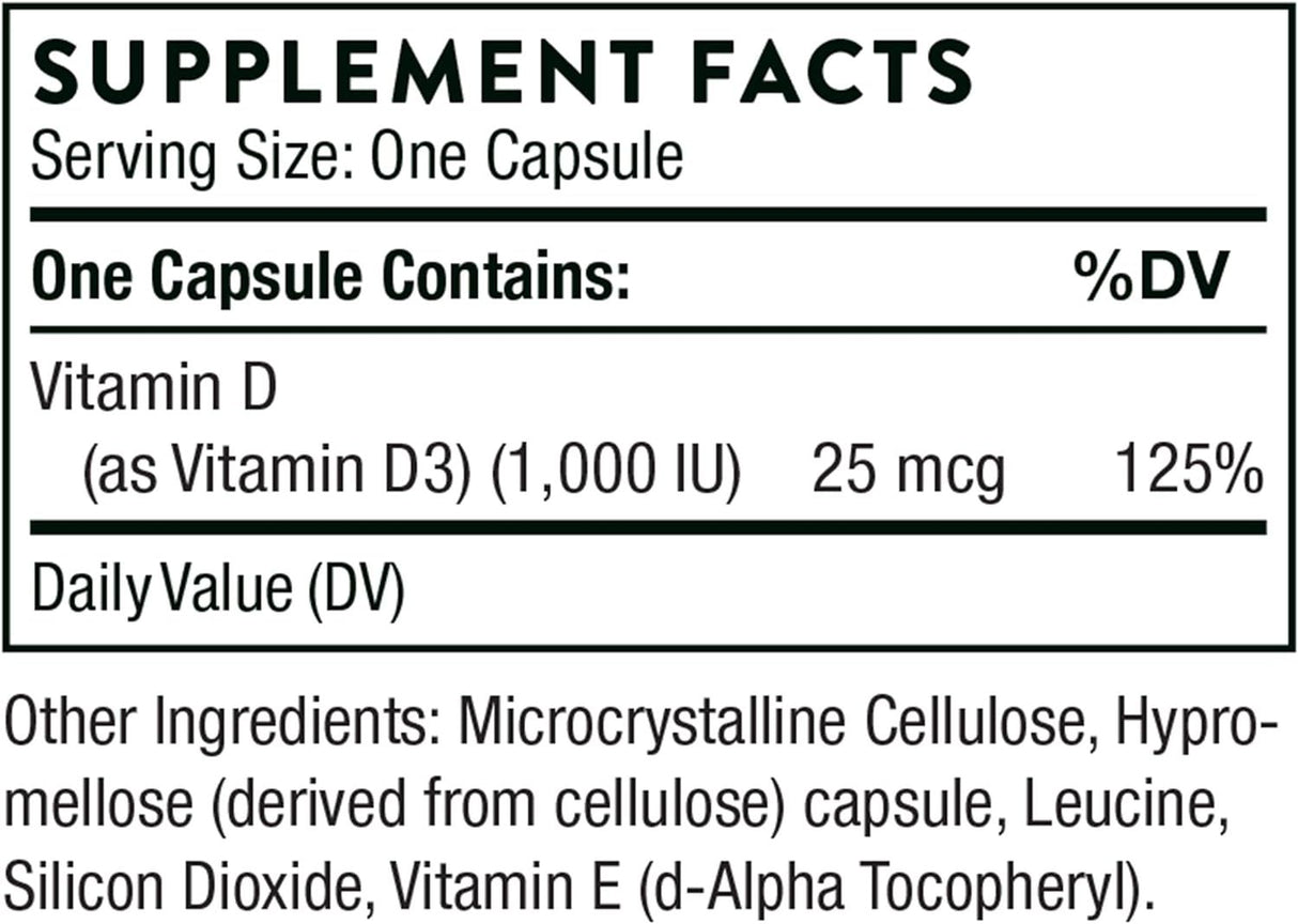 Vitamin D-1000 (preservative Free D3) 1000 IU 90 Veggie Caps